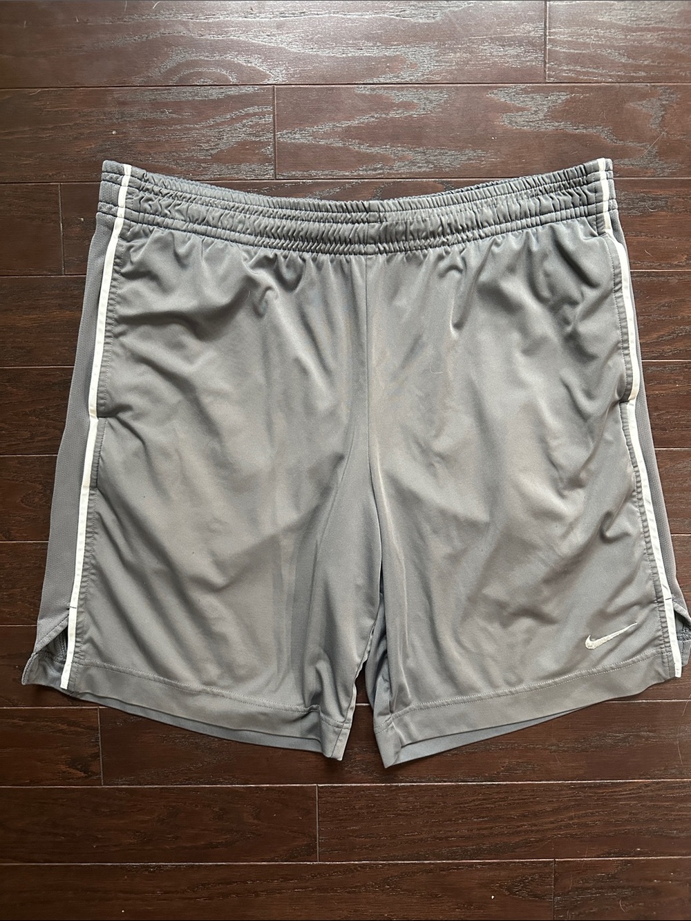 Nike Men’s Gray Athletic Shorts with White Side Trim